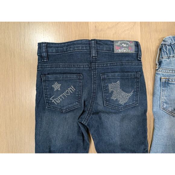 Lot of 2 Gap Light Blue Like Mom & Ferrioni Dark Adjustable Denim Jeans 4T - Picture 8 of 10